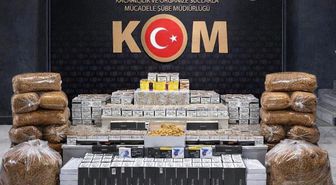 Uşak’ta çok sayıda kaçak makaron ve tütün ele geçirildi